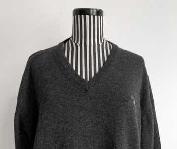 GANT MAN sweter V-neck 100% wełna lambswool idl XL