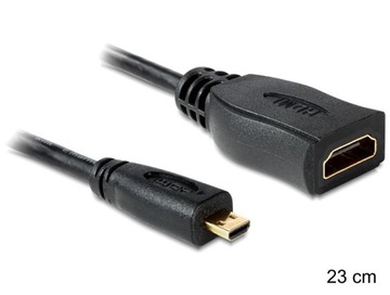Адаптер Micro HDMI-D(M)-HDMI-A(F) 23см