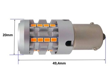 P21W LED BA15S 12-24В CAN без ошибок, оранжевый