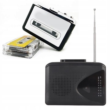 RADIO Z ODTWARZACZEM FM/AM KARTA DŹWIĘKOWA STEREO KASETA DO MP3