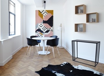 Консоль для прихожей, черный металлический комод LOFT