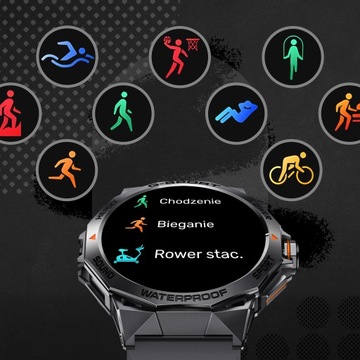 SMARTWATCH ZEGAREK MĘSKI MENU POLSKIE SPORT PULS ROZMOWY SMART WATCH AMOLED