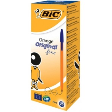 ШАРИКОВАЯ РУЧКА BIC ОРАНЖЕВАЯ СИНЯЯ
