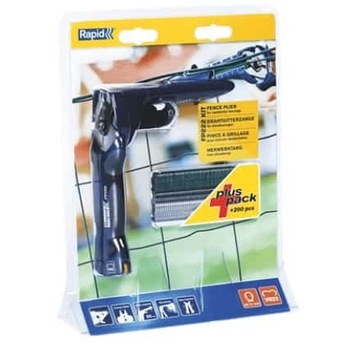 Zszywacz szczypce do siatki ogrodzeniowej 5-11mm FP222 + zszywki 200szt.