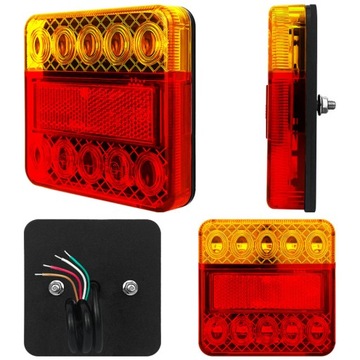 КОМБИНИРОВАННАЯ ФОНАРЬ ДЛЯ ЗАДНЕГО ПРИЦЕПА СВЕТОДИОДНАЯ 12В 24В СВЕТОДИОДНАЯ С НАБОРОМ КАБЕЛЕЙ