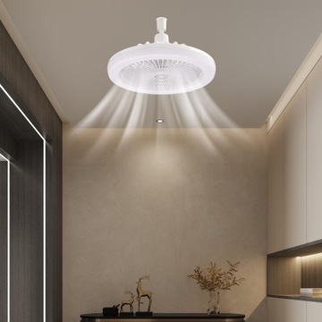 Wentylator sufitowy 3 regulowane biegi Wentylator LED Lampa Wentylator sufitowy z ciepłym światłem