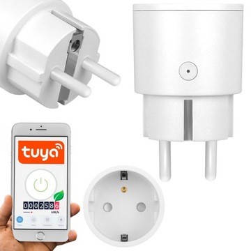 SMART TIMER WIFI TUYA WATOMIERZ PROGRAMATOR CZASOWY GNIAZDKO INTELIGENTNE