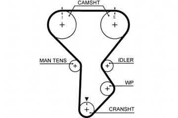 PASEK ROZRZĄDU GATES 0K95412205 FE3N12205 9A AB112