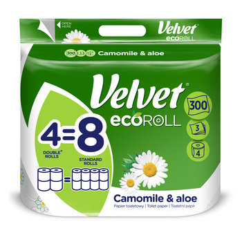 Papier toaletowy Velvet EcoRoll Rumianek i Aloes