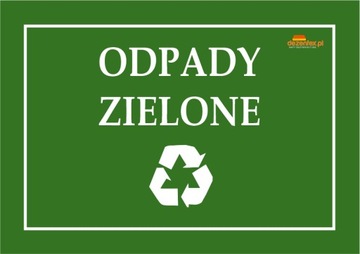 Nr.78 ODPADY ZIELONE TABLICA OSTRZEGAWCZA