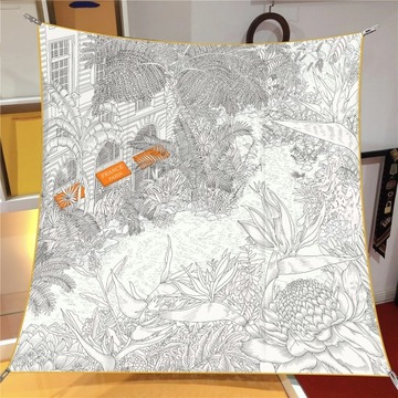 New Design Graffiti Skating Shoes Twill Silk Scarf