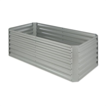 DONICA SKRZYNKA PODWYŻSZONA GRZĄDKA 180X60X90CM 970L STAL SREBRNA