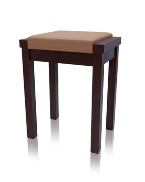 Stołek LINEA Taboret ORZECH siedzisko miękkie ED03