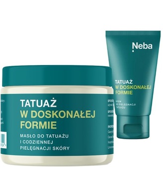 NEBA KREM 50 ml + MASŁO 200 ml do tatuażu VEGAN PL | PIELĘGNACJI i GOJENIA