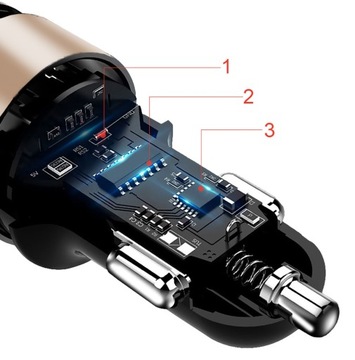 АВТОМОБИЛЬНОЕ ЗАРЯДНОЕ УСТРОЙСТВО 3.1A QC 3.0 ИЗМЕРИТЕЛЬ НАПРЯЖЕНИЯ
