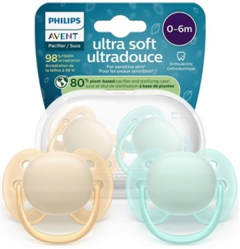 PHILIPS AVENT SMOCZEK ULTRA SOFT 0-6M ODDYCHAJĄCY + ETUI 2SZT