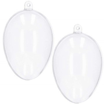 2x PRZEŹROCZYSTA BOMBKA AKRYLOWA JAJKO BOMBKI AKRYLOWE PLASTIKOWE 11 CM