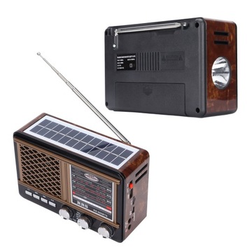 Аварийное метеорологическое радио на батарейках, многодиапазонное солнечное радио с лампой