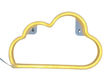 Dekoracyjna lampa Neon chmura żółta USB