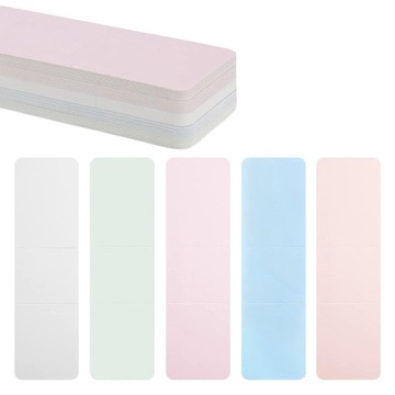 50x koszulki na zakładki do zakładek Kraft, mieszane kolory