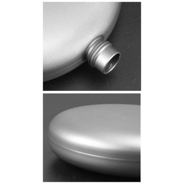 Titanium Hip Flask Drink Bottle Round Lightweight Leakproof for with Funnel