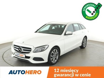 Mercedes Klasa C W205 Kombi 200 BlueTEC 136KM 2017 Mercedes C 200 Niski przebieg Automat Navi Kamera