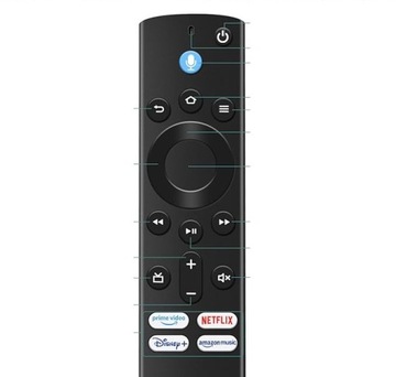 FIRE TV STICK PILOT ZDALNEGO STEROWANIA GŁOSOWEGO Z PRZYCISKAMI STERUJĄCYMI