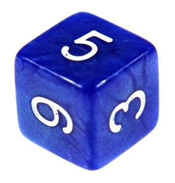 Kostka K6 Niebieska Perła 6-ścienna kość rpg d6