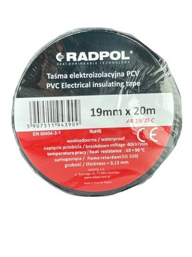 TAŚMA ELEKTROIZOLACYJNA IZOLACJA PCV 19mm 20m CZAR