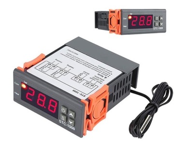 REGULATOR TEMPERATURY TERMOSTAT STEROWNIK STC-1000 SONDA CZUJNIK 230V 2000W