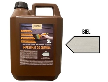 IMPREGNAT dekoracyjny farba do drewna 10l BIEL