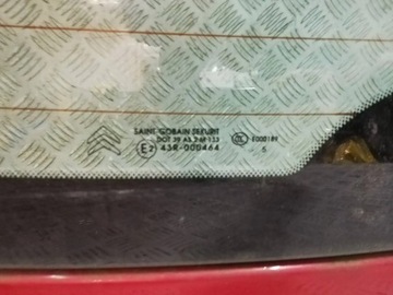 CITROEN C3 II FACELIFT SKLO (OKNO) KRYT KUFRU ZADNÍ