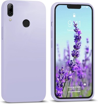 ETUI DO HUAWEI P SMART 2019 SILIKON KOLOR + SZKŁO