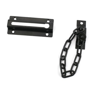 BLOKADA DRZWIOWA ZAPORNICA ZAMKNIĘCIE NA ŁAŃCUCH CZARNA