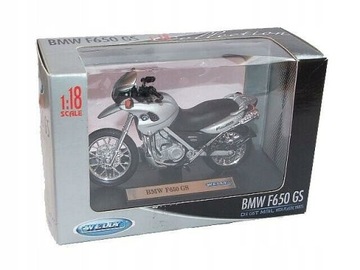 BMW F650 GS МЕТАЛЛ МОДЕЛЬ 1:18 WELLY ПОДАРОК