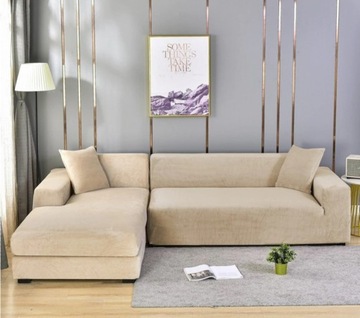 ЧЕХОЛ ДЛЯ УГЛОВОГО ДИВАНА 145х185см БЕЖЕВЫЙ MS01