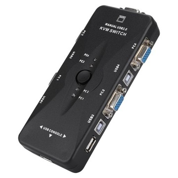 4-portowy USB 2.0 KVM VGA/SVGA monitor Hub