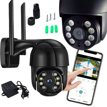 Kamera IP HOUSECAMS LAMPKA CZUJNIK RUCHU ALARM PODCZERWIEŃ 4MPX CZUJKA
