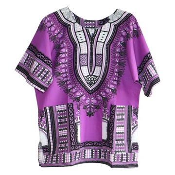 Festiwal koszuli afrykańskiej Dashiki unisex z krótkim rękawem, rozmiar