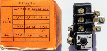 PRZEKAŹNIK TERMICZNY TERMIK TSA-16 3-4,5A TERMOBIMETALOWY RUMUNIA 10,7-16A
