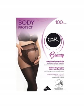 Колготки для беременных GATTA BODY PROTECT 100 DEN Nero черные 3-M