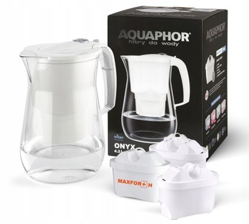 Dzbanek filtrujący Aquaphor Onyx 4.2l z 3 wkł. Maxfor+ H twarda woda biały