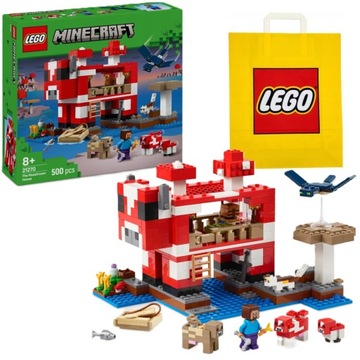 Zestaw Prezent LEGO Minecraft 21270 Domek dla Ptaków Wron Klocki 8+ Torba
