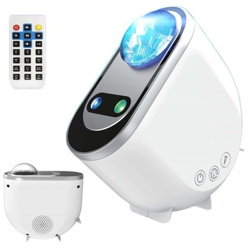 PROJEKTOR GALAXY PROJEKTOR LED ZORZY POLARNEJ 6 ŚWIATEŁ BIAŁEGO SZUMU