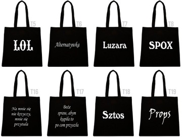 PAKUJ SIĘ ! TORBA Z NAPISEM NADRUK WZÓR T102