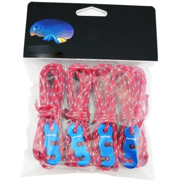 4x Веревка для палатки Светоотражающая переносная веревка с регулятором шнура Kompakto