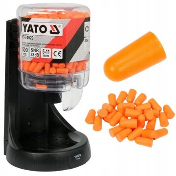 YATO DOZOWNIK Z ZATYCZKAMI DO USZU STOPERAMI STOPERY 500SZT 250PAR YT-74520