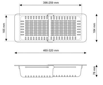 ЧЕРНАЯ КОРЗИНА ПЛАСТИКОВЫЙ ПОДДОН СКЛАДНОЙ ДЛЯ МОЙКИ УНИВЕРСАЛЬНЫЙ ДРУГЛАДЕР