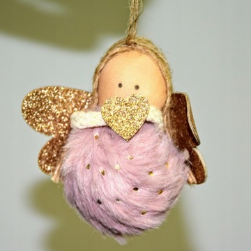 Кулон Pink Angel с сердцем 9x8x4 см.