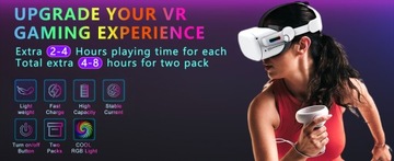Аккумулятор для Oculus Quest 2/3, 5000 мАч, портативный VR, увеличенная мощность